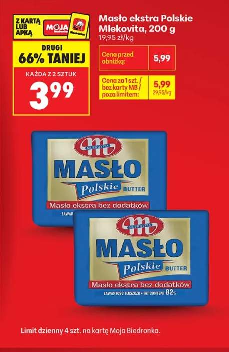 Masło ekstra Polskie Mlekovita