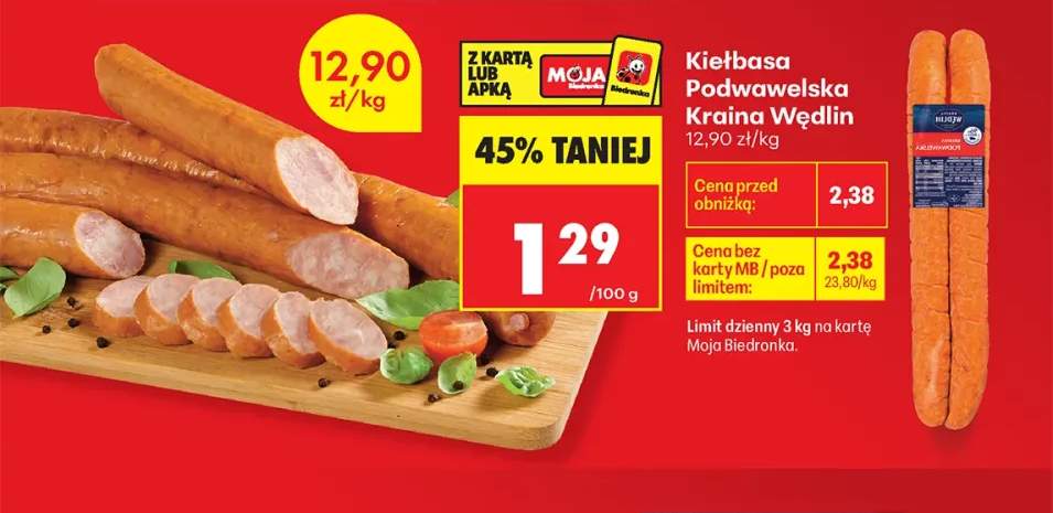 Kiełbasa podwawelska Kraina Wędlin