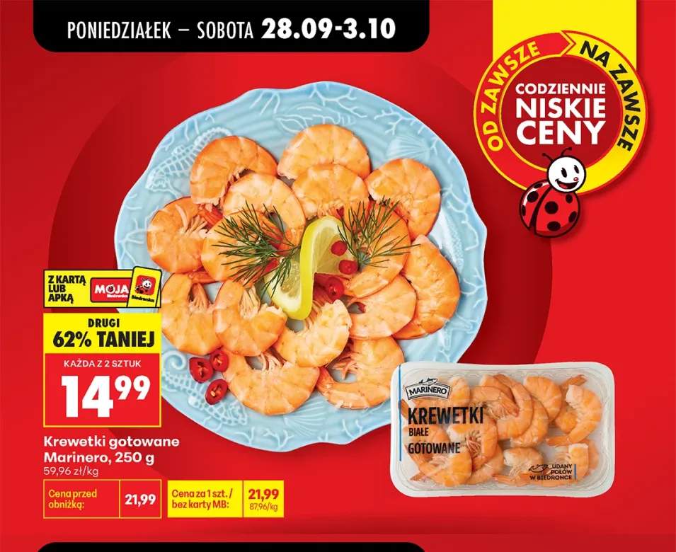 Krewetki gotowane Marinero