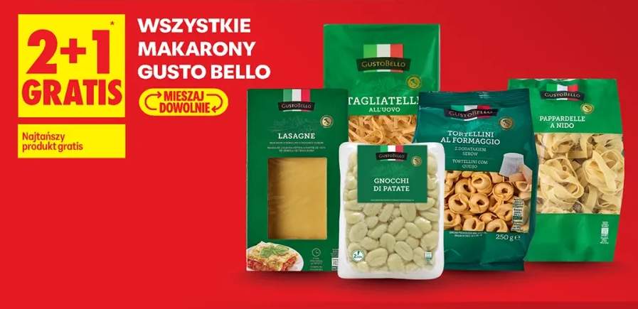 Makarony Gusto Bello +5 wariantów
