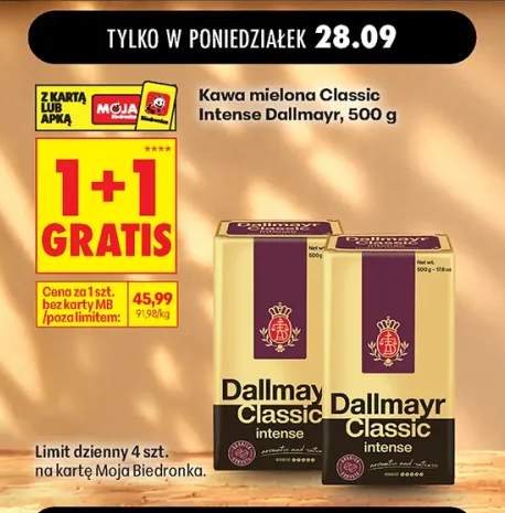 Kawa mielona Classic Intense Dallmayr
