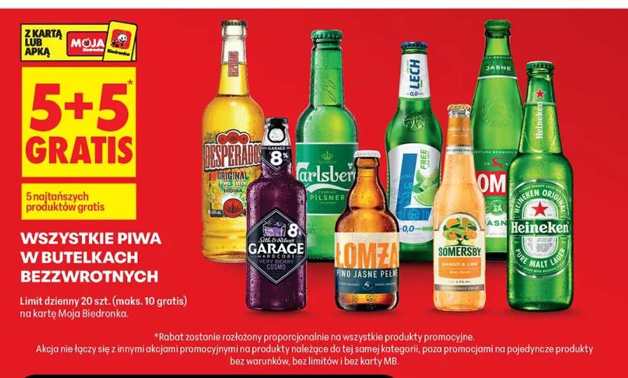 Piwa w butelkach bezzwrotnych +8 wariantów