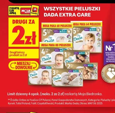 Pieluszki Dada Extra Care 4 Mega Paka +3 warianty
