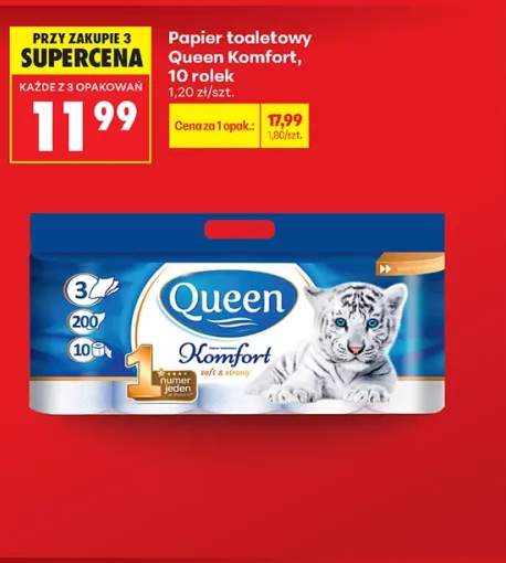 Papier toaletowy Queen Komfort 10-pak