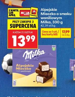 Alpejskie Mleczko o smaku waniliowym Milka