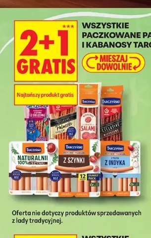 Paczkowane parówki i kabanosy Tarczyński +7 wariantów