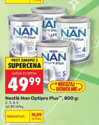 Mleko modyfikowane Nestlé Nan Optipro Plus 2 +3 warianty