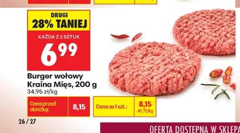 Burger wołowy Kraina Mięs