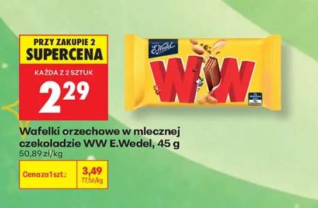 Wafelki orzechowe w mlecznej czekoladzie WW E.Wedel