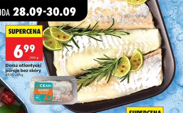 Dorsz atlantycki porcje bez skóry Ocean