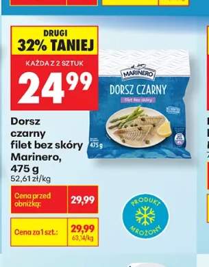 Dorsz czarny filet bez skóry Marinero