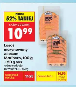 Łosoś marynowany z pieprzem i sosem musztardowo-miodowym Marinero +1 wariant