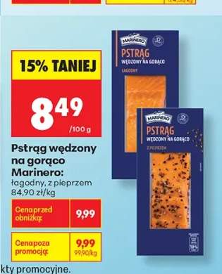 Pstrąg wędzony na gorąco łagodny Marinero +1 wariant