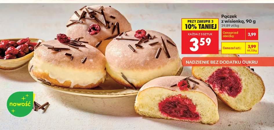 Pączek z wisienką