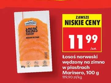 Łosoś norweski wędzony na zimno w plastrach Marinero