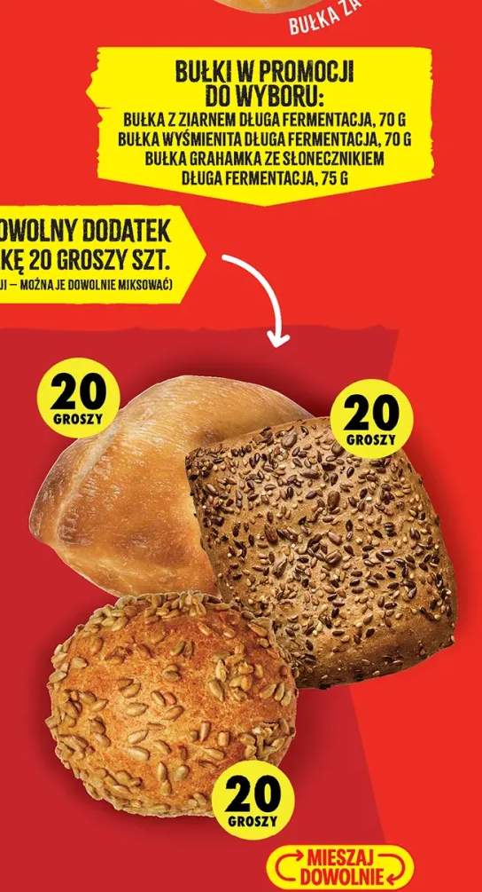 Bułka z ziarnem długa fermentacja +2 warianty