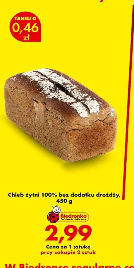 Chleb żytni 100% bez dodatku drożdży