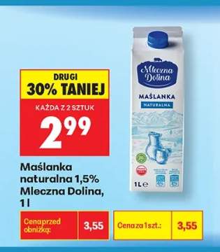 Maślanka naturalna Mleczna Dolina 1,5%