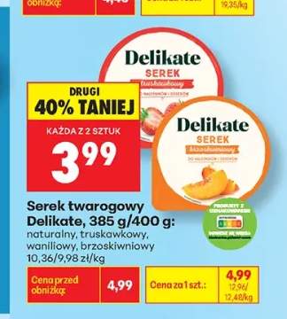 Serek twarogowy Delikate naturalny +3 warianty