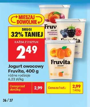 Jogurt owocowy Fruvita morelowy +2 warianty