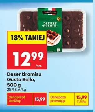 Deser tiramisu Gusto Bello