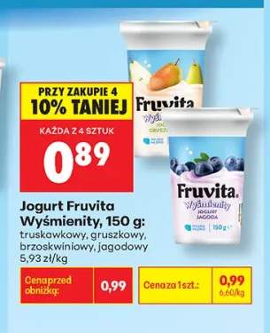 Jogurt Fruvita Wyśmienity truskawkowy +3 warianty