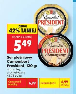 Ser pleśniowy Camembert Président naturalny +1 wariant