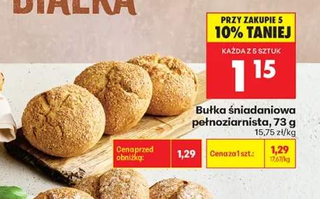 Bułka śniadaniowa pełnoziarnista