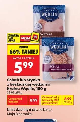Schab z beskidzkiej wędzarni Kraina Wędlin +1 wariant
