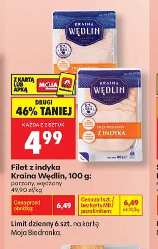 Filet z indyka parzony Kraina Wędlin +1 wariant