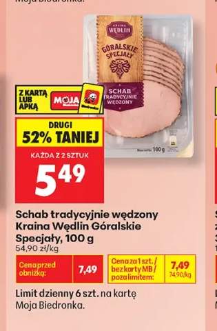 Schab tradycyjnie wędzony Kraina Wędlin Góralskie Specjały