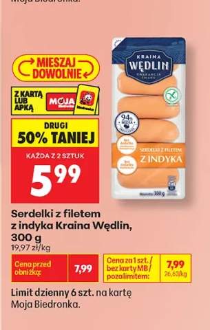 Serdelki z filetem z indyka Kraina Wędlin