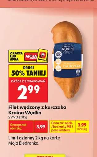 Filet wędzony z kurczaka Kraina Wędlin