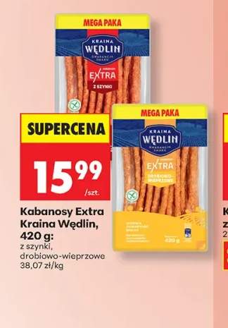 Kabanosy Extra z szynki Kraina Wędlin +1 wariant