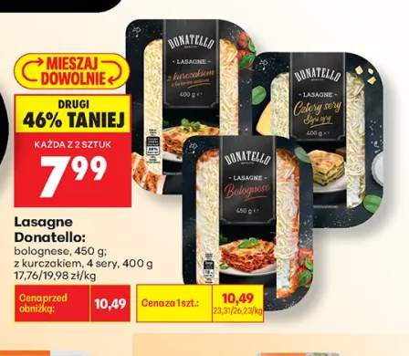 Lasagne bolognese Donatello +2 warianty