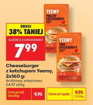 Cheeseburger z ketchupem drobiowy Yeemy 2-pak +1 wariant