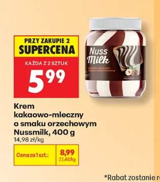Krem kakaowo-mleczny o smaku orzechowym Nussmilk