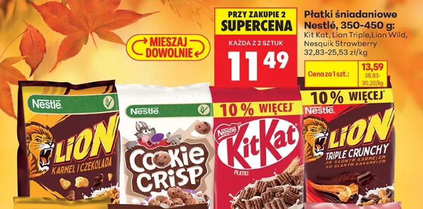 Płatki śniadaniowe Nestlé Kit Kat +3 warianty