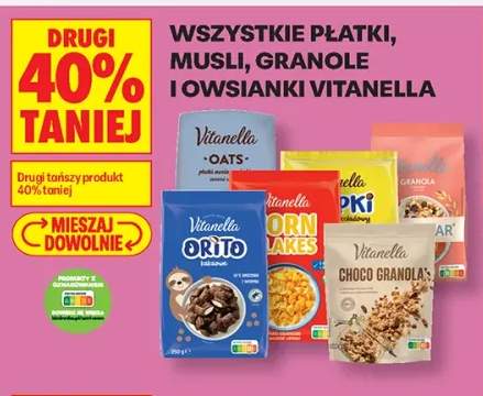 Płatki, musli, granole i owsianki Vitanella +4 warianty