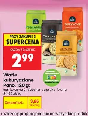 Wafle kukurydziane ser Pano +3 warianty