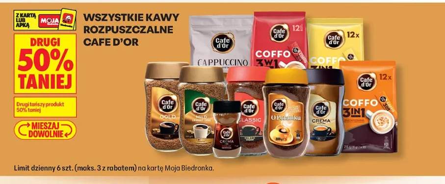 Kawy rozpuszczalne Cafe d'Or +8 wariantów