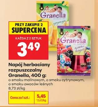 Napój herbaciany rozpuszczalny Granella o smaku malinowym +2 warianty