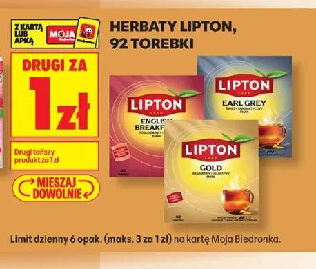 Herbata Lipton English Breakfast +2 warianty