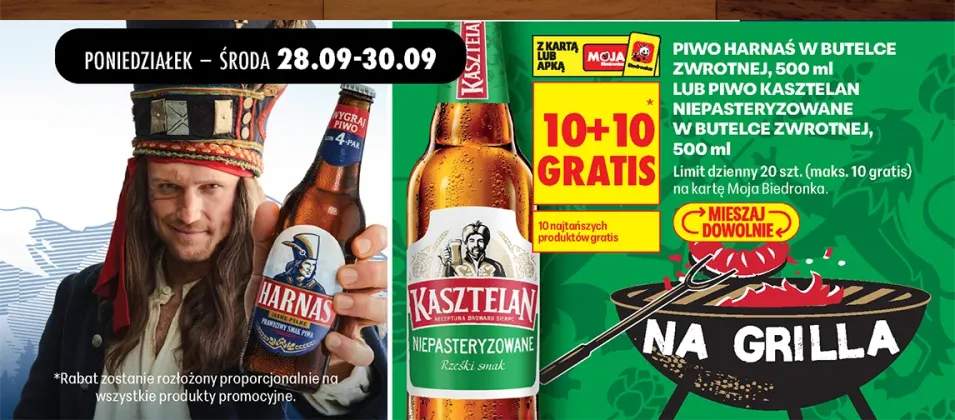 Piwo Harnaś w butelce zwrotnej +1 wariant