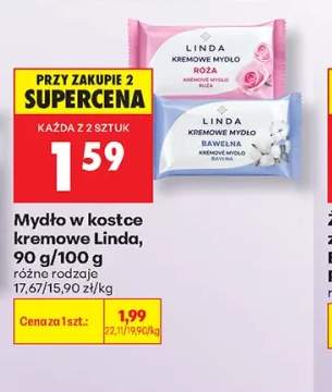 Mydło w kostce kremowe Róża Linda +1 wariant