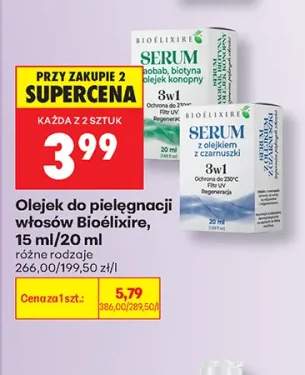 Olejek do pielęgnacji włosów Bioélixire z olejkiem z czarnuszki +1 wariant