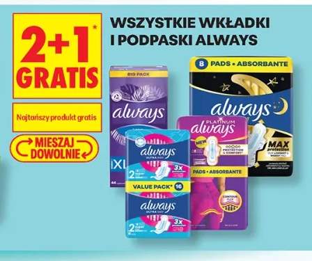 Wkładki i podpaski Always