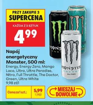 Napój energetyczny Monster Energy +9 wariantów