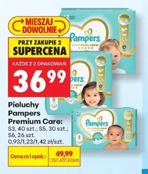 Pieluchy Pampers Premium Care S3 +2 warianty