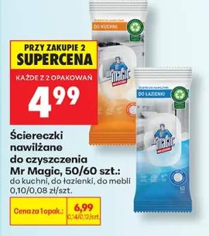 Ściereczki nawilżane do czyszczenia Mr Magic do kuchni +2 warianty